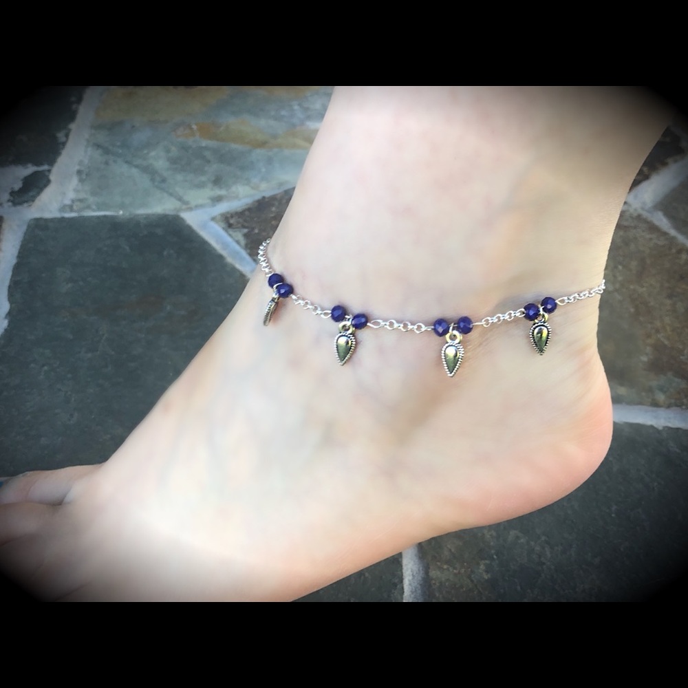 Silver plated handmade anklet